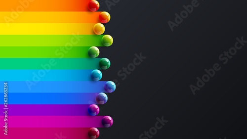 Amazing Abstract Vector 3d Colorful Balls Illustration Template