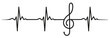 clef heartbeat #isoliert #vektor - Notenschlüssel Herzschlag