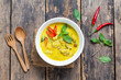 © suriya - Top View Thai food, green curry chicken