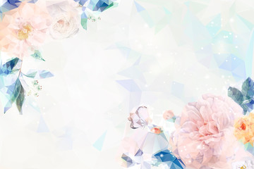 Wall Mural - dreamy floral invitation card