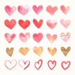 © Rawpixel.com - Valentine's Day icon watercolor set