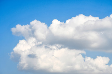 bright blue sky with white clouds