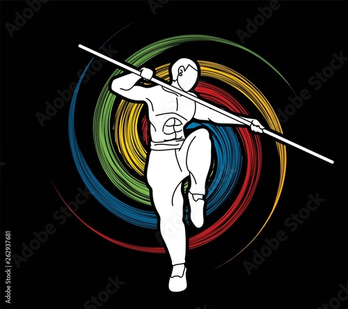 Dekoracja na wymiar  kung-fu-z-cwiartka-akcji-kreskowka-wektor-graficzny