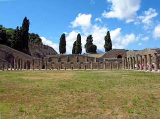 Sticker - Pompeii, ancient Roman city, Italy