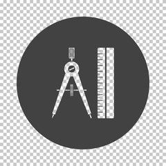 Poster - Compasses and scale icon