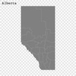 High Quality map province of Canada
