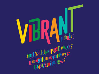 Wall Mural - vector of modern colorful alphabet design