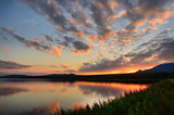 Fototapeta Na ścianę - Mountains of the southern Urals in summer. Sunset on lake Zyuratkul.