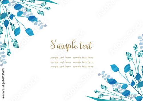 水彩風 青い花のフレーム Stock Vector Adobe Stock 水彩風 青い花のフレーム Stock Vector Adobe Stock