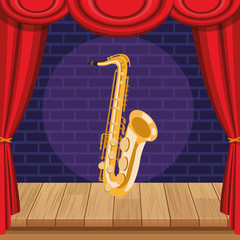 Canvas Print - saxophone icon cartoon