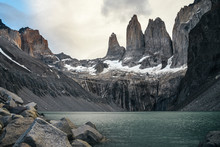 Base Las Torres In Torres Del Paine National Park In The Patagonia Region Of Southern Chile 