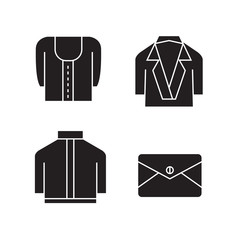 cloth and fashion accessories icons set