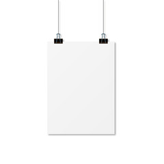 Wall Mural - Paper with shadow. Empty paper mockup. Mockup style in vector