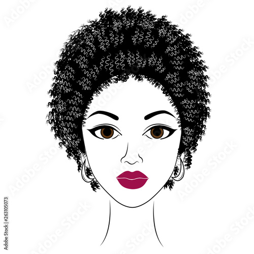 Profile Of The Head Of A Sweet Lady An African American