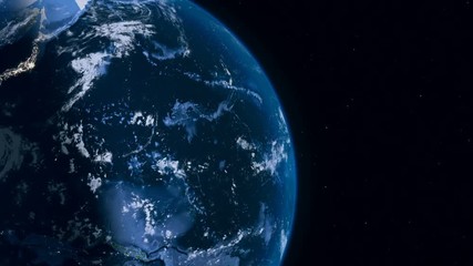 Wall Mural - Earth planet, impressive view from spase. Seamless loop footage. More options in my portfolio. Some elements of this image furnished by NASA