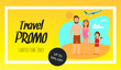 © Mykola - Travel Coupon Vector Banner Template with Text