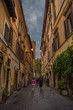 The narrow Lungaretta Street in Rome