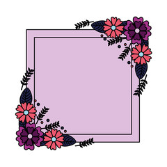 Wall Mural - flowers badge decoration