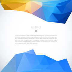 Wall Mural - blue triangle background banner brochure template