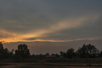 Wall Mural - Landscape Sunset sky