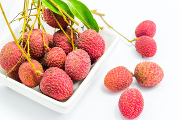 Wall Mural - Fresh lychees fruit