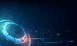© Thitichaya - digital business, vector tech circle and technology background.
