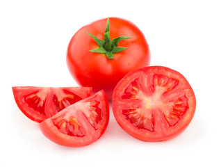 Canvas Print - the red tomato isolated on white background