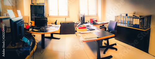 Administrative Office Horizontal Background Old Fashioned Real