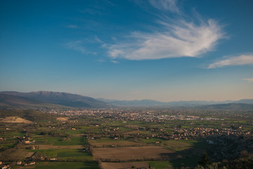 Canvas Print - Veduta aerea di Foligno in Umbria