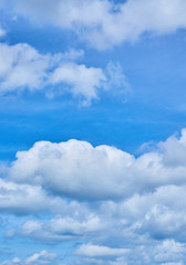 Clouds on a blue sky sunny day