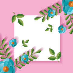 Poster - flowers badge decoration