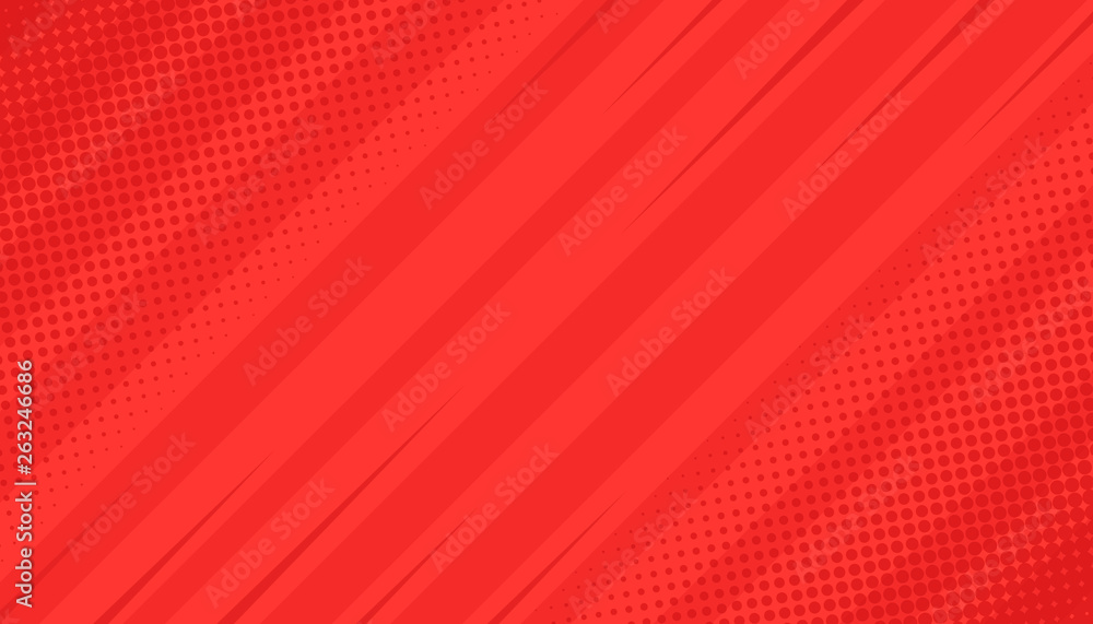 Comics rays background with halftones. Vector illustrations in retro ...