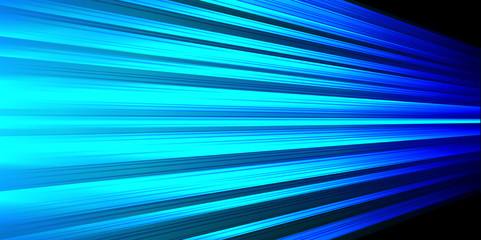 Wall Mural - Abstract blue light power line fast speed zoom on black design modern technology futuristic background vector illustration.
