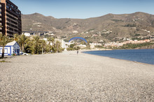 Landscape Image Of Beach In Almunecar