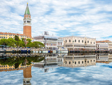 Venice Embankment With Old Doge’s Palace, Italy