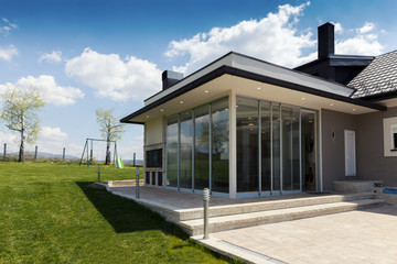 Sticker - glazed terrace in the countryside