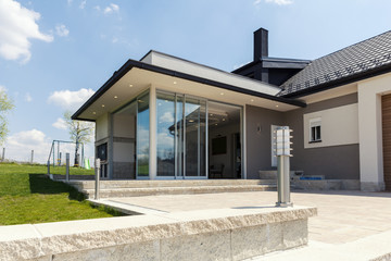 Sticker - glazed terrace in the countryside