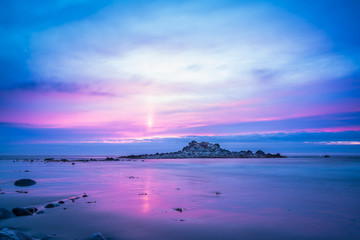 Beautiful long exposure seascape beach images of Cape Sable Island, Nova Scotia, Canada.