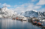 Fototapeta Góry - Reine on the Lofoten Archipelago in the Arctic Circle in Norway