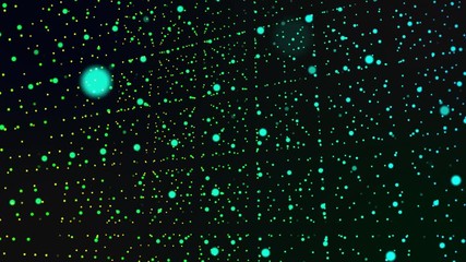 Wall Mural - abstract colorful digital cyber pixel dot light graphic background, future system programming and da