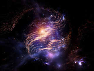 Wall Mural - Swirl of Fractal Galaxy