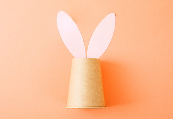 Poster - Creative rabbit with disposable cup