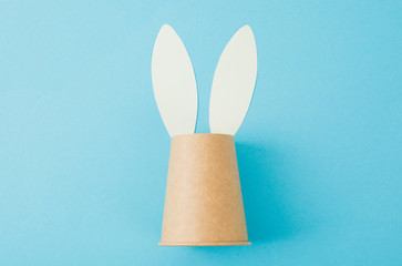 Poster - Creative rabbit with disposable cup