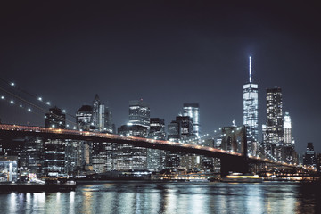 Wall Mural - Night New York skyline