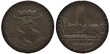 © Yaroslav - Great Britain British token 1/2 penny halfpenny 1794, Conder Token (18th Century Provincial Token) issued in Canterbury, shield with lion and three birds, Canterbury Cathedral,