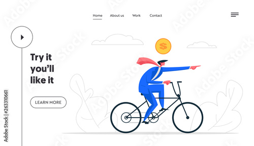 Creative Solutions Business Banner Concept Businessman Character