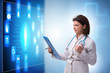 © Elnur - Woman doctor in telemedicine concept pressing touchscreen