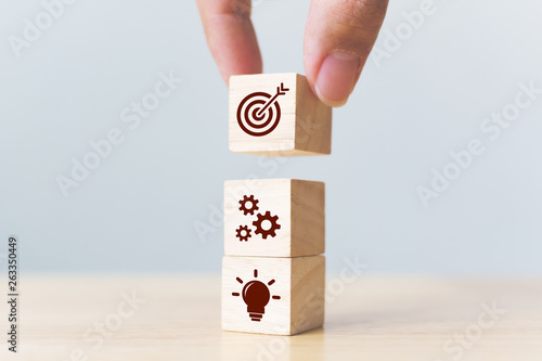 Fotomural Concept of business strategy and action plan