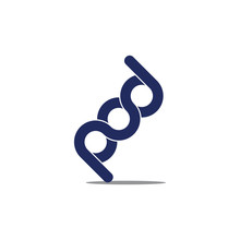 Letters Pod Linked Helix Infinity Design Logo Vector