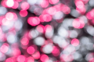 Wall Mural - White and pink bokeh light abstract blurred background